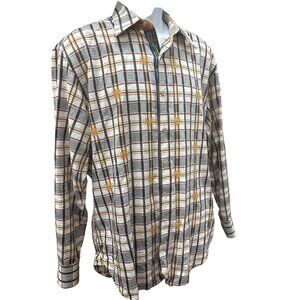 Robert Graham Men’s Plaid Multicolor Long Sleeve Shirt/Button up Size L SKU 2944